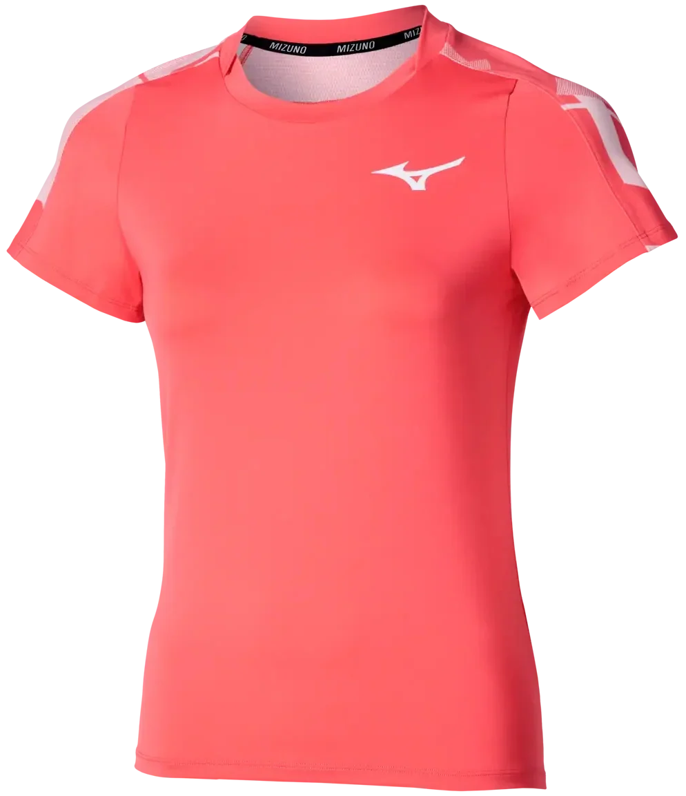 Mizuno 650012 Racquet Sports Women’s Printed Tee - Calypso Coral