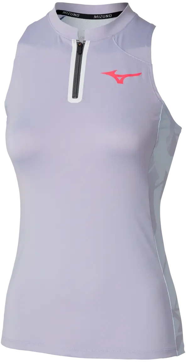 Mizuno 650013 Racquet Sports Women’s Printed Tank - Icelandic Blue - Ladies Xs