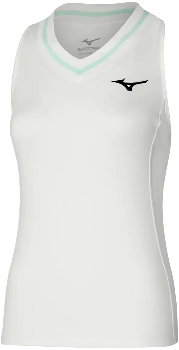 Mizuno 650013 Racquet Sports Women’s Printed Tank - White-bay - Ladies Xs