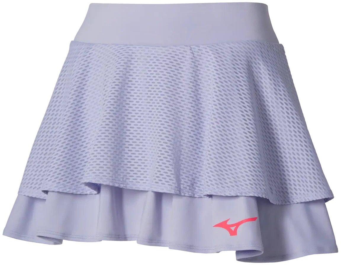 Mizuno 650015 Racquet Sports Women’s Printed Flying Skirt - Icelandic Blue - Ladies Xs
