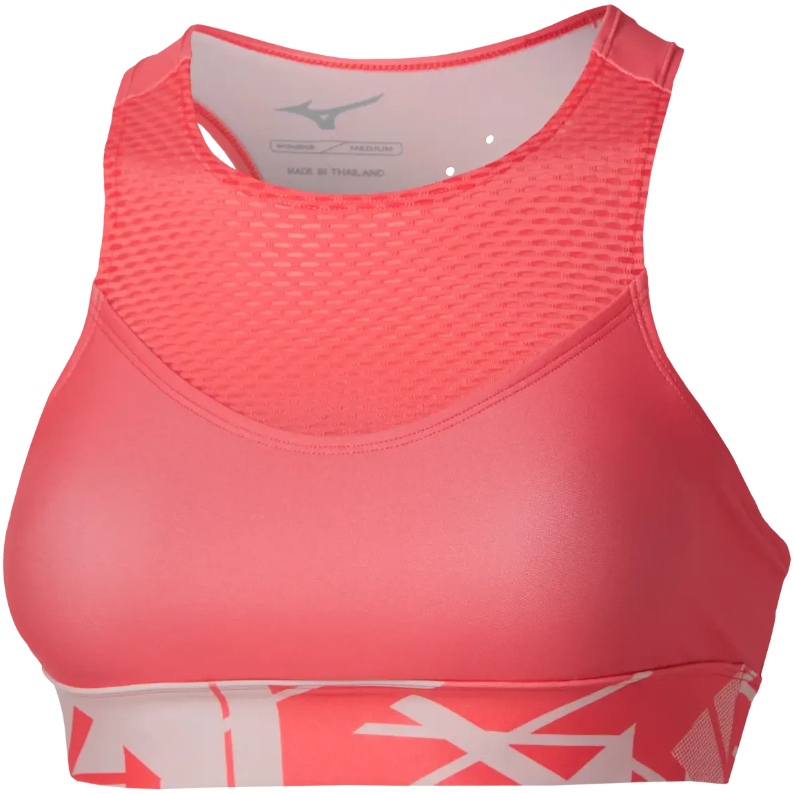 Mizuno 650016 Racquet Sports Women’s Printed Bra - Calypso Coral - Ladies Xs