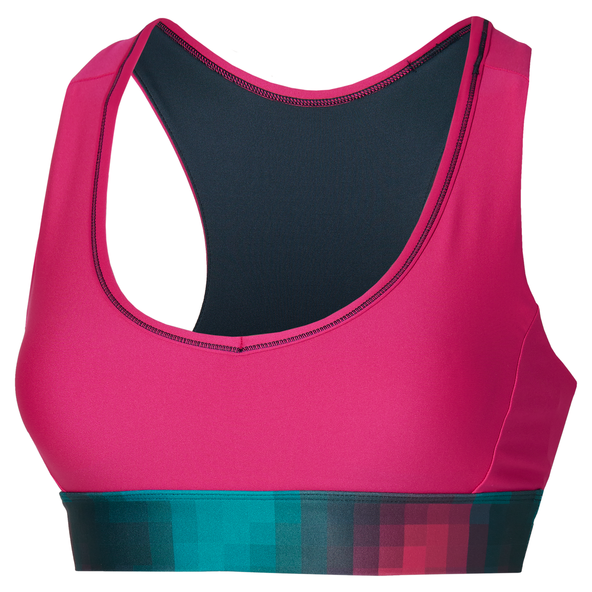 Mizuno 650016 Racquet Sports Women’s Printed Bra - Fuchsia Purple - Ladies Xs