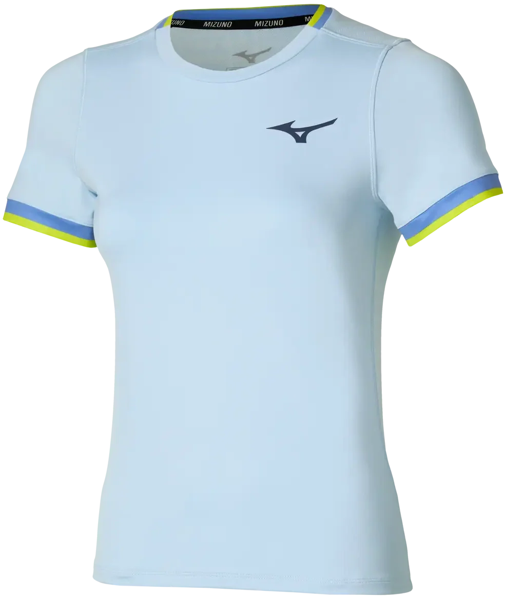 Mizuno 650027 Racquet Sports Women’s Printed Tee - Ice Water - Ladies Xs