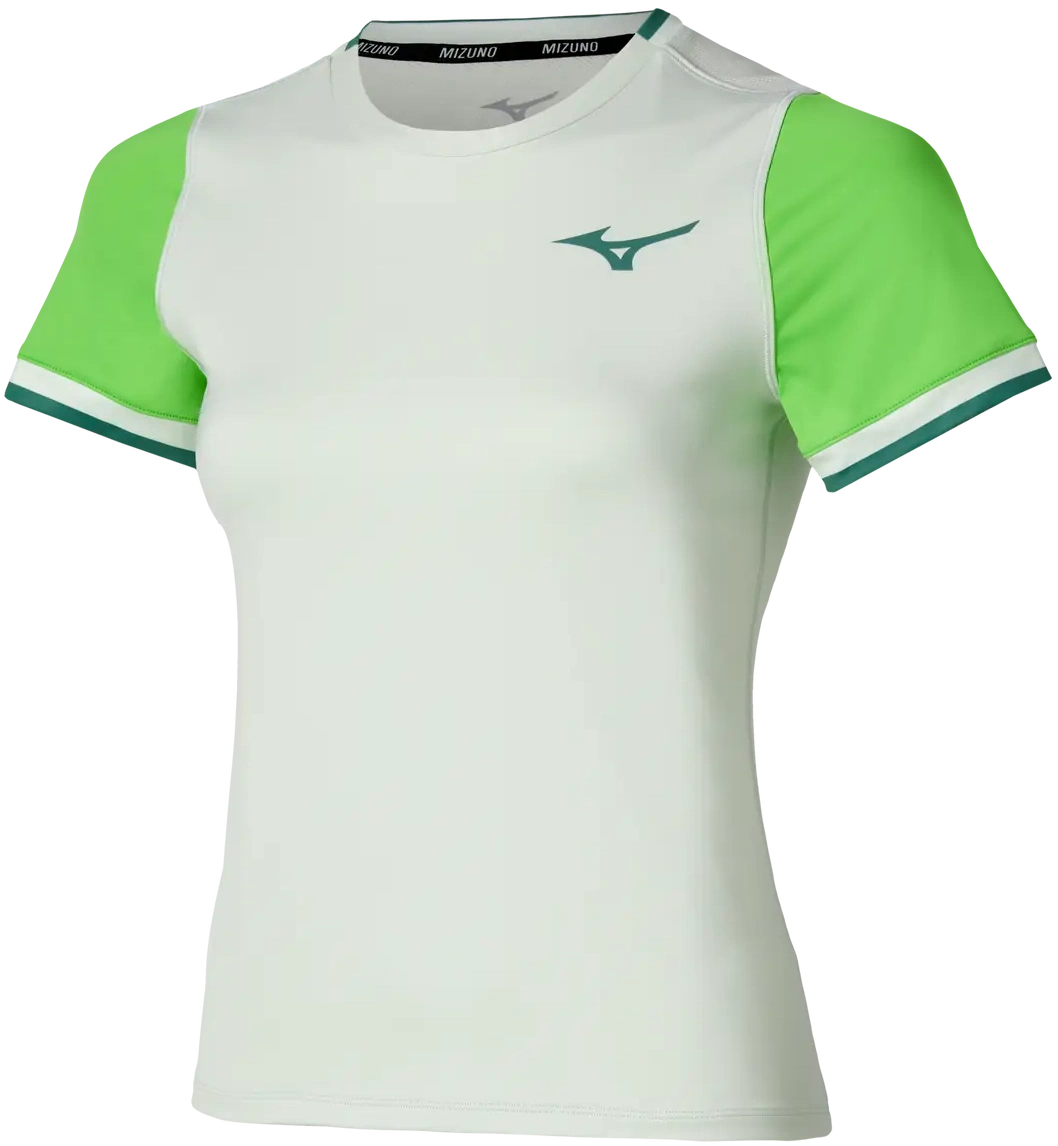 Mizuno 650027 Racquet Sports Women’s Printed Tee - Phantom Green - Ladies Xs