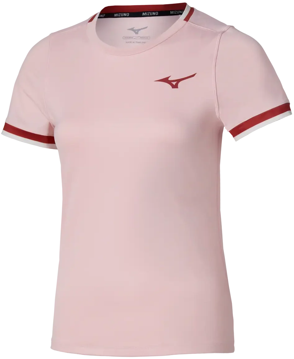 Mizuno 650027 Racquet Sports Women’s Printed Tee - Pinkesque - Ladies Xs
