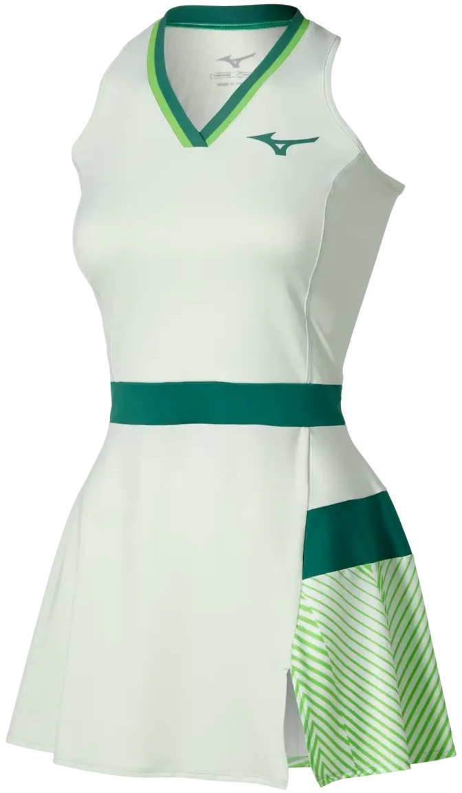Mizuno 650030 Racquet Sports Women’s Printed Dress - Phantom Green - Ladies Xs
