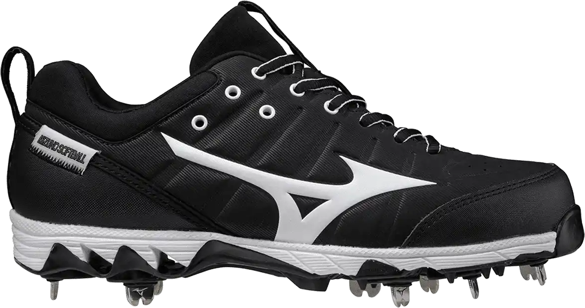Mizuno 9 Spike Swift 7 Low Women’s Metal Softball Cleat Black White