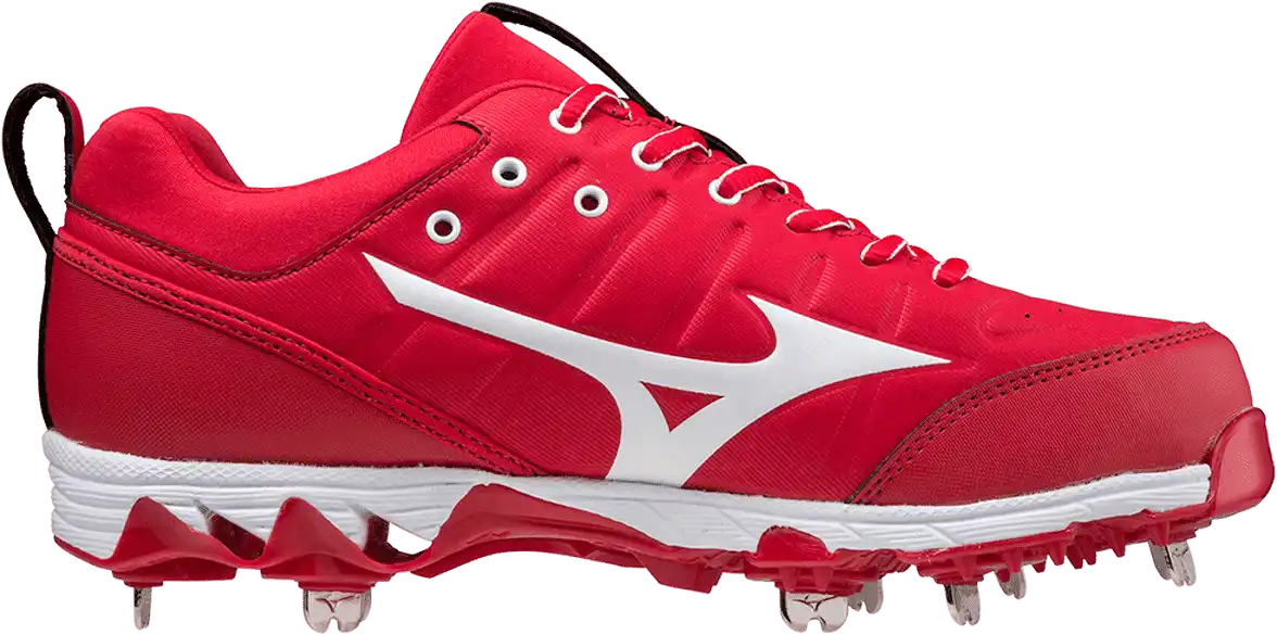 Mizuno 9-spike Swift 7 Low Women’s Metal Softball Cleat - Red White