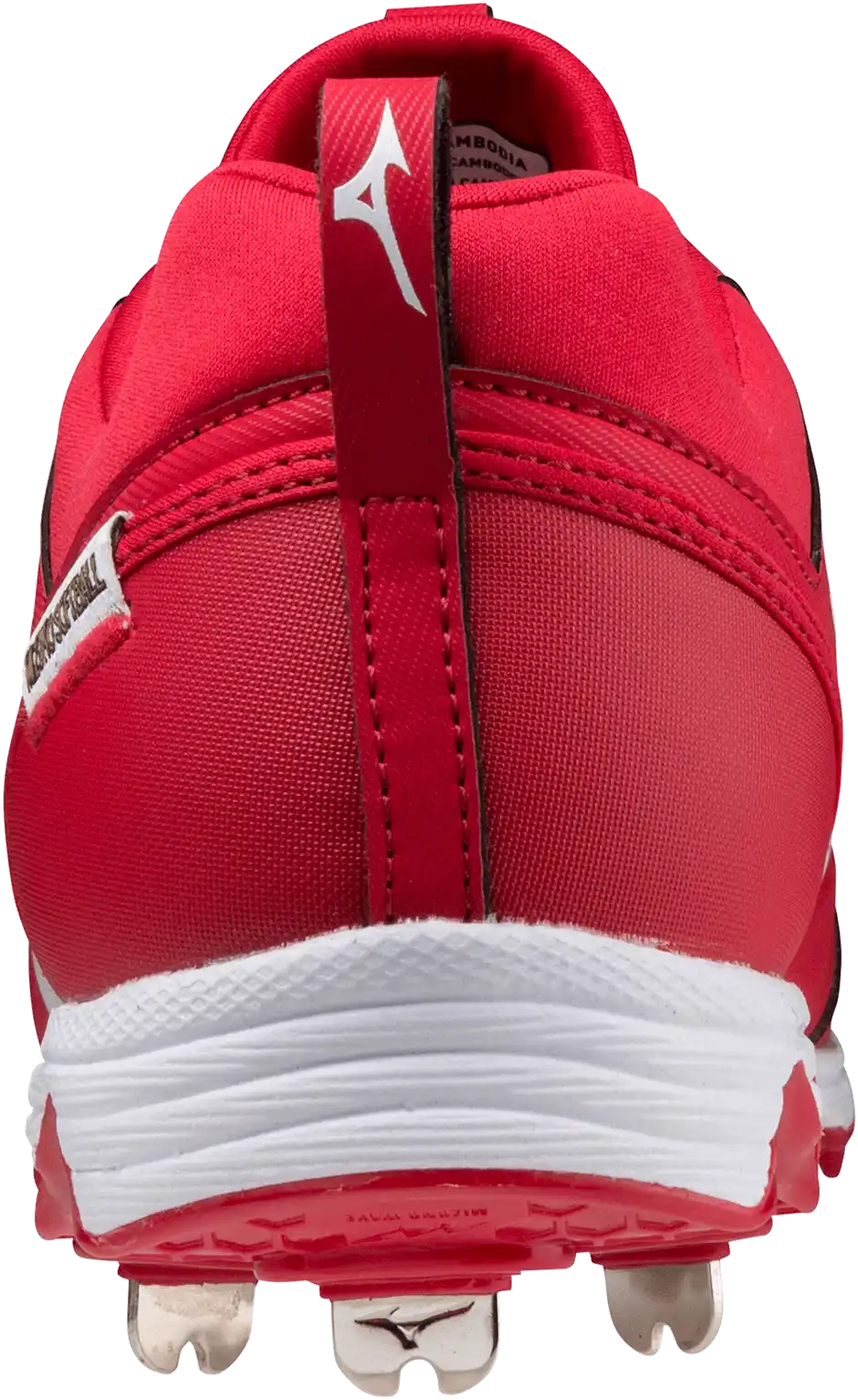 Mizuno 9-spike Swift 7 Low Women’s Metal Softball Cleat - Red White
