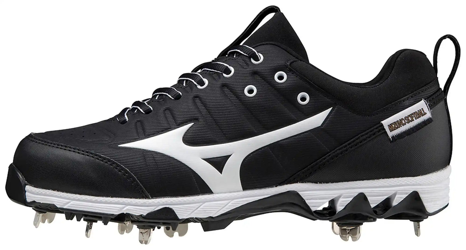 Mizuno 9-spike Swift 7 Low Women’s Metal Softball Cleats for Ultimate Performance - Black White