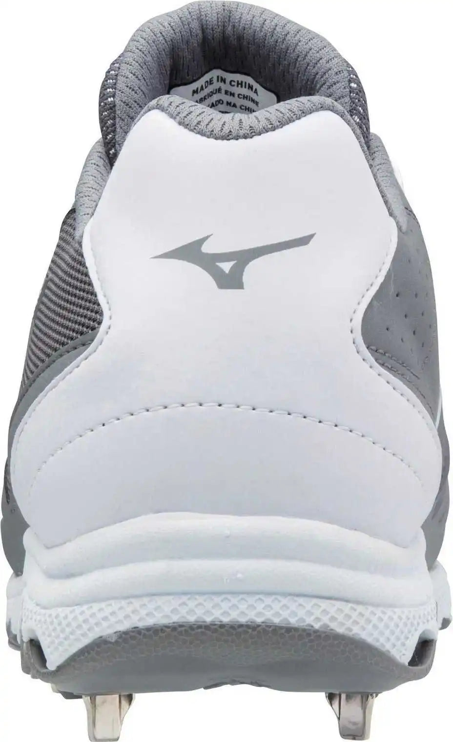 Mizuno 9-spike Women’s Advanced Sweep 4 Low Metal Cleats - Gray White