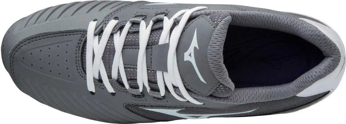 Mizuno 9-spike Women’s Advanced Sweep 4 Low Metal Cleats - Gray White