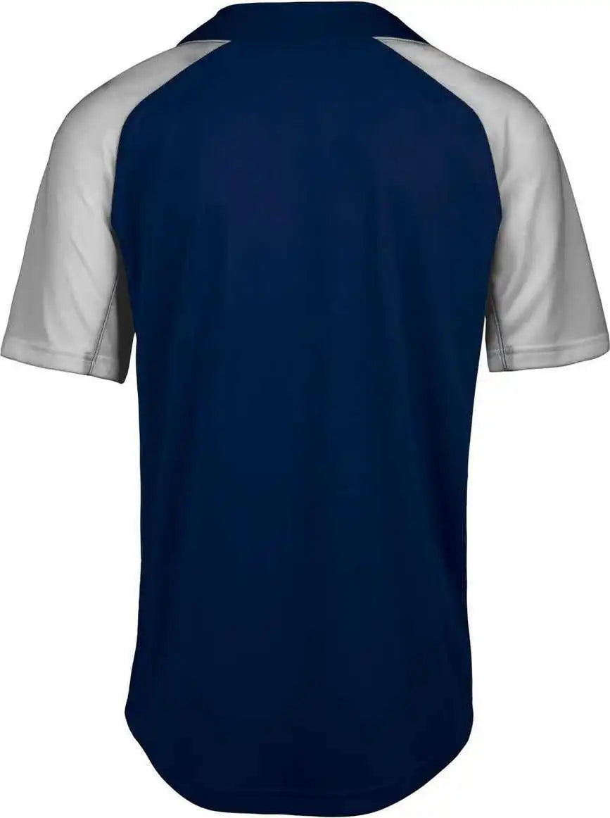 Mizuno Aerolite 2-button Baseball Jersey - Navy Gray