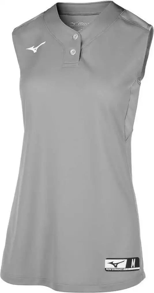 Mizuno Aerolite 2-button Sleeveless Softball Jersey - Gray