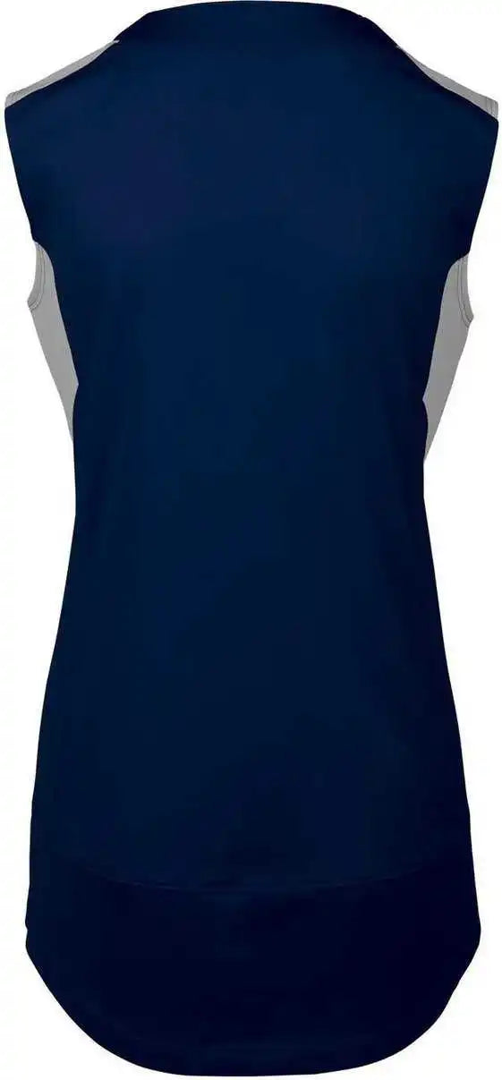 Mizuno Aerolite 2-button Sleeveless Softball Jersey - Navy Gray