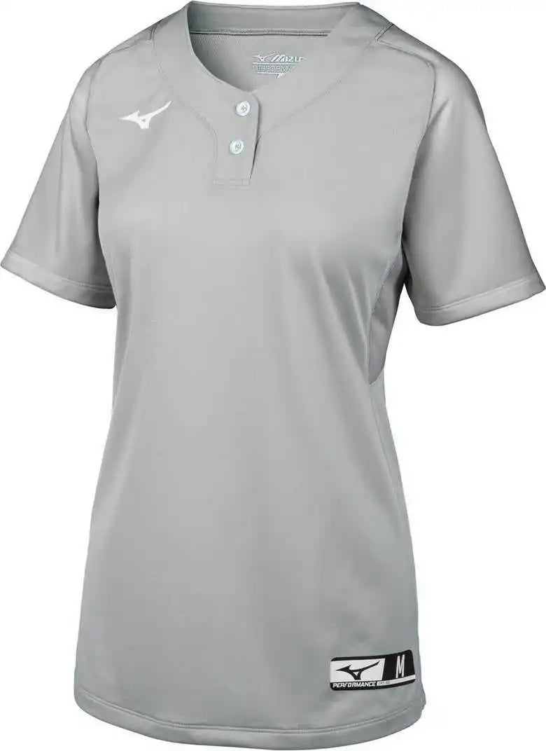 Mizuno Aerolite 2-button Softball Jersey - Gray