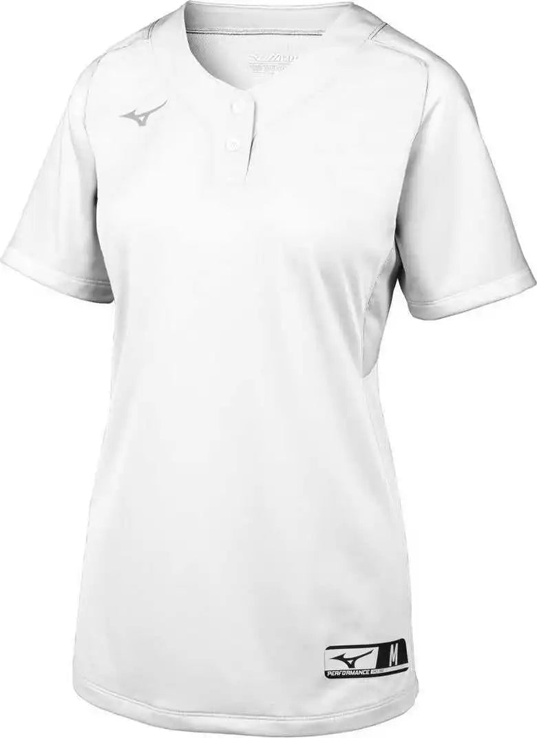 Mizuno Aerolite 2-button Softball Jersey - White