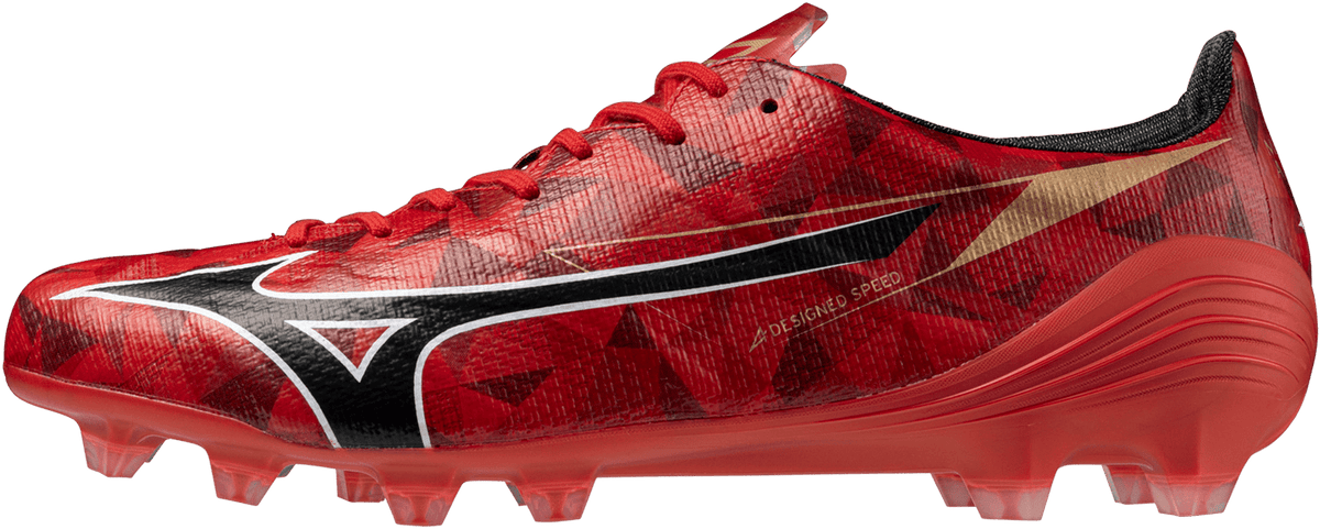 Mizuno Alpha Ii Japan Fg Firm Ground Made in Soccer Cleat - Red Black