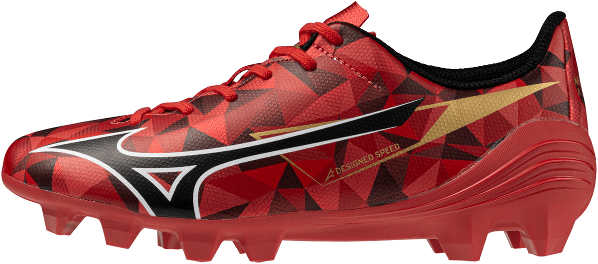 Mizuno Alpha Ii Select Junior Fg Firm Ground Soccer Cleat Red/black - Red Black