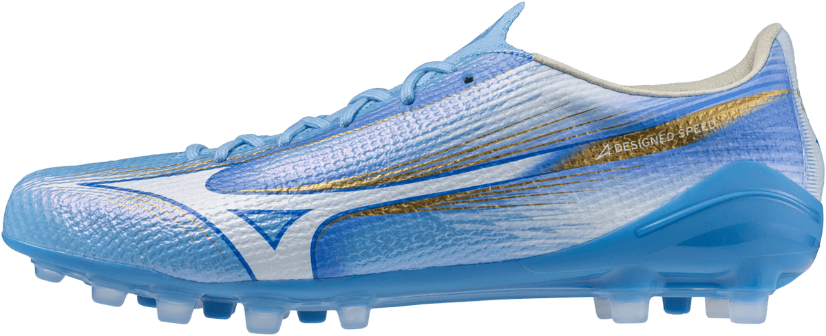 Mizuno Alpha Iii Japan Ag Artificial Grass Soccer Cleat - Celeste White