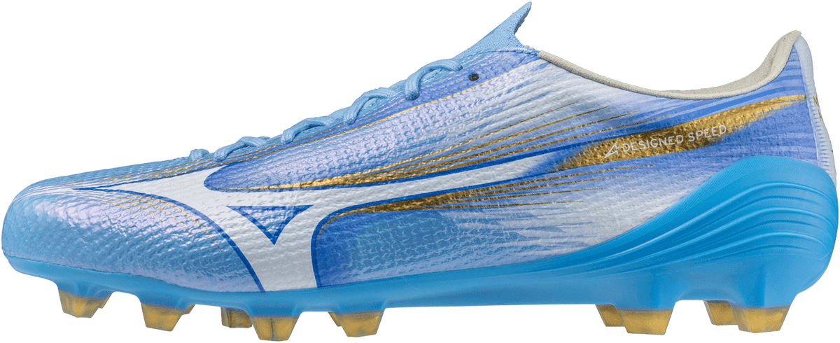 Mizuno Alpha Iii Japan Made in Fg Firm Ground Soccer Cleat - Celeste White