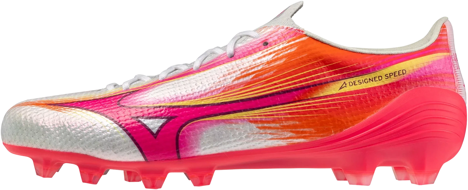 Mizuno Alpha Iii Japan Made in Fg Firm Ground Soccer Cleat - White Fuchsia Purple