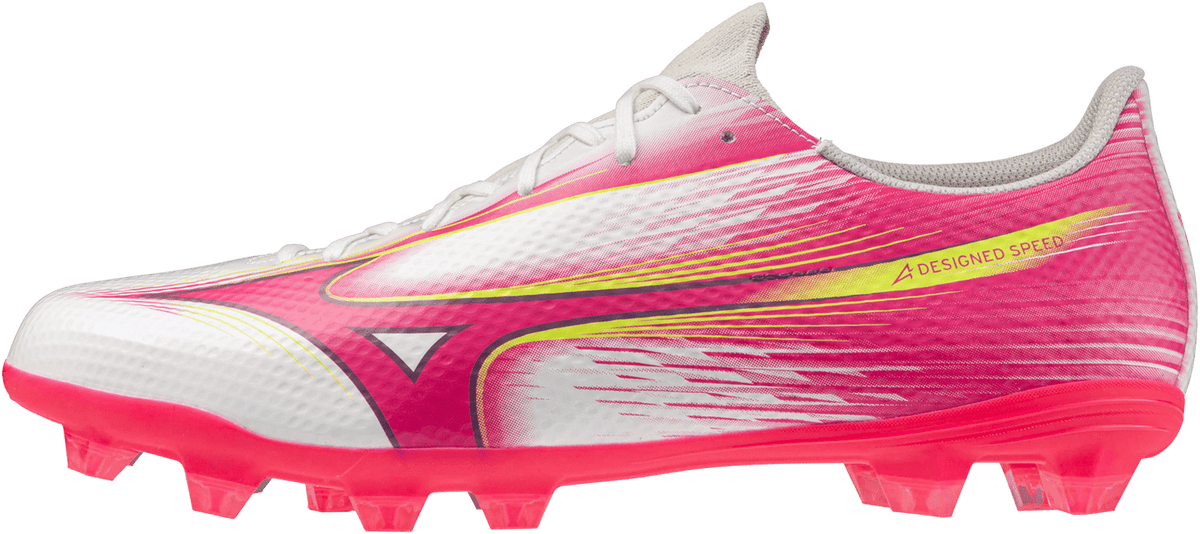 Mizuno Alpha Iii Select Fg Firm Ground Soccer Cleat - White Fuchsia Purple