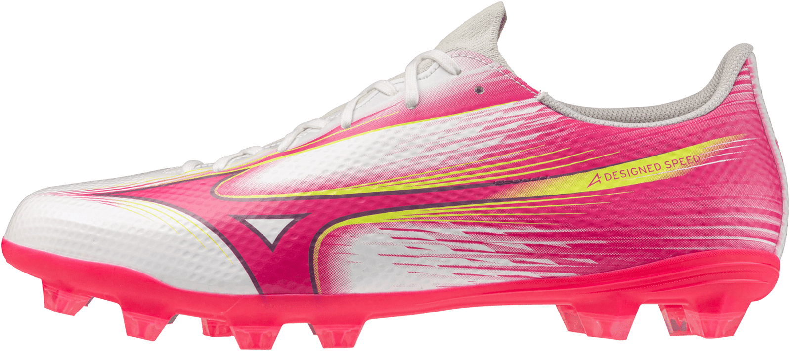 Mizuno Alpha Iii Select Fg Firm Ground Soccer Cleat - White Fuchsia Purple