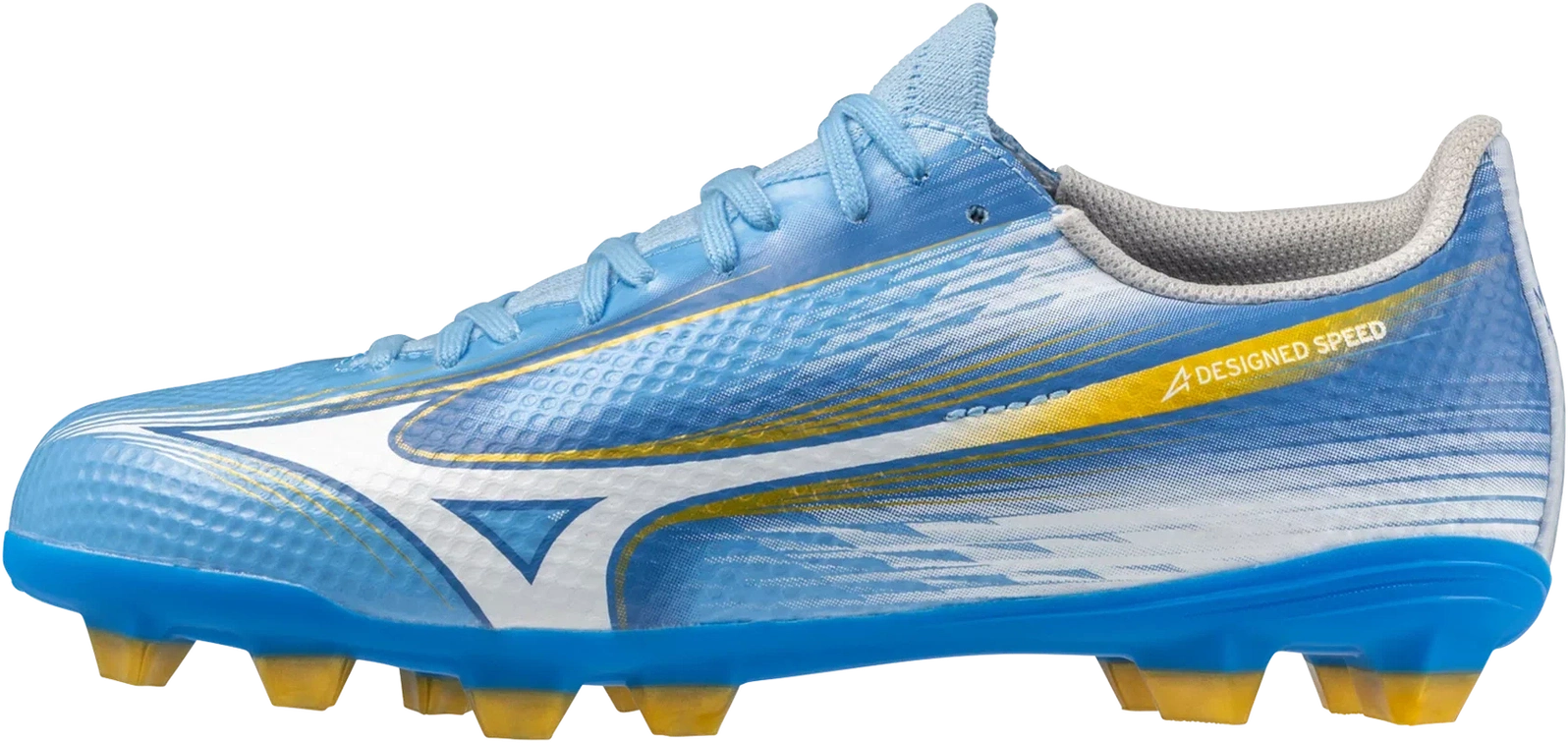Mizuno Alpha Iii Select Junior Fg Firm Ground Soccer Cleat - Celeste White
