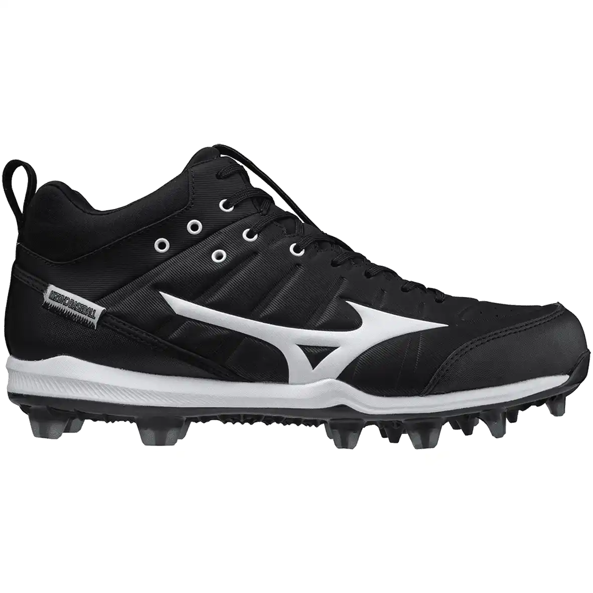 Mizuno Ambition 2 Tpu Mid Men’s Molded Baseball Cleat - Black White