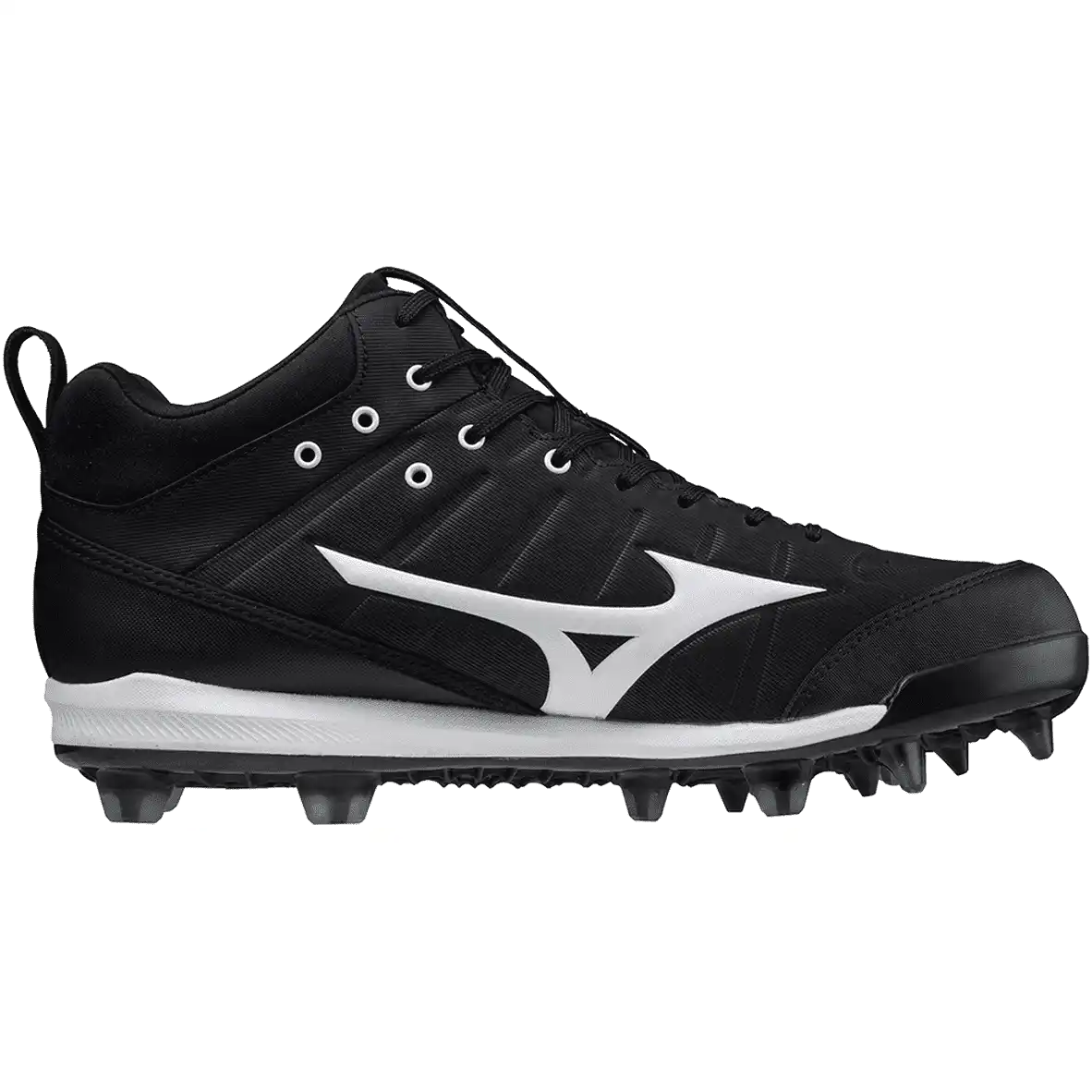 Mizuno Ambition 2 Tpu Mid Men’s Molded Baseball Cleat - Black White