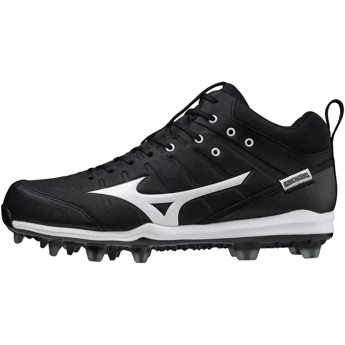 Mizuno Ambition 2 Tpu Mid Men’s Molded Baseball Cleat - Black White