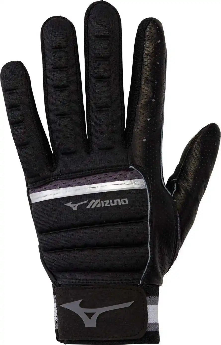 Mizuno B-130 Batting Gloves - Black Charcoal