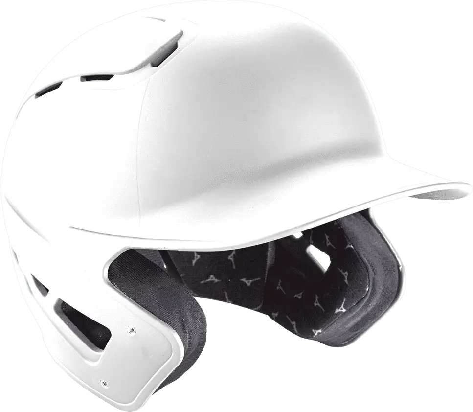Mizuno B6 Youth Baseball Batting Helmet - Solid Color - White - 6 1/2’’ - 7 1/4’
