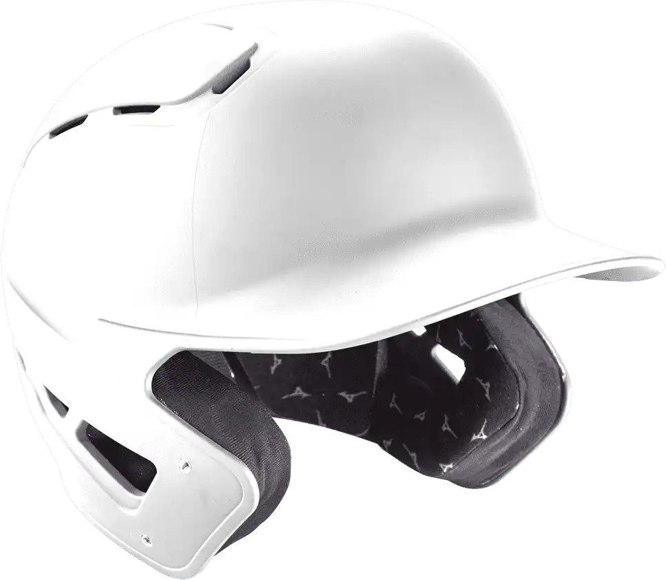 Mizuno B6 Youth Baseball Batting Helmet - Solid Color - White - 6 1/2’’ - 7 1/4’