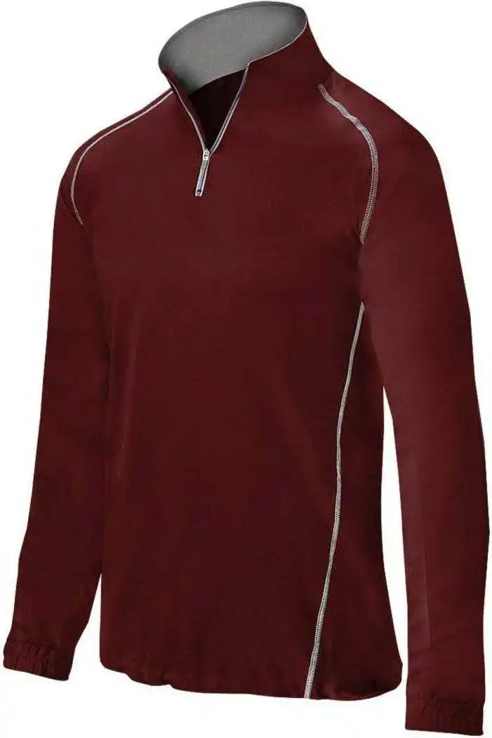 Mizuno Comp 1/2 Zip Youth Batting Jacket - Cardinal