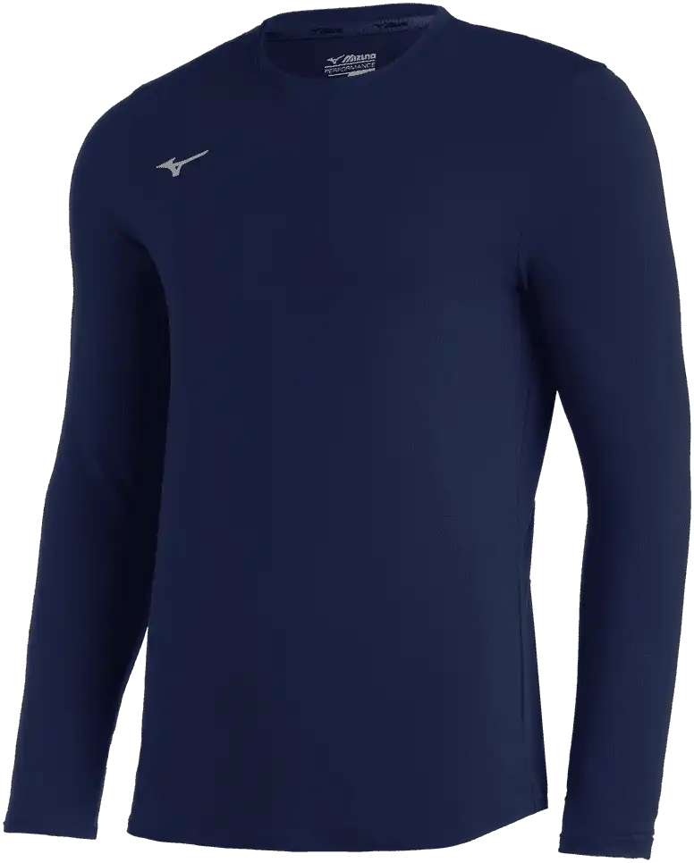 Mizuno Comp Diamond Long Sleeve Crew - Navy