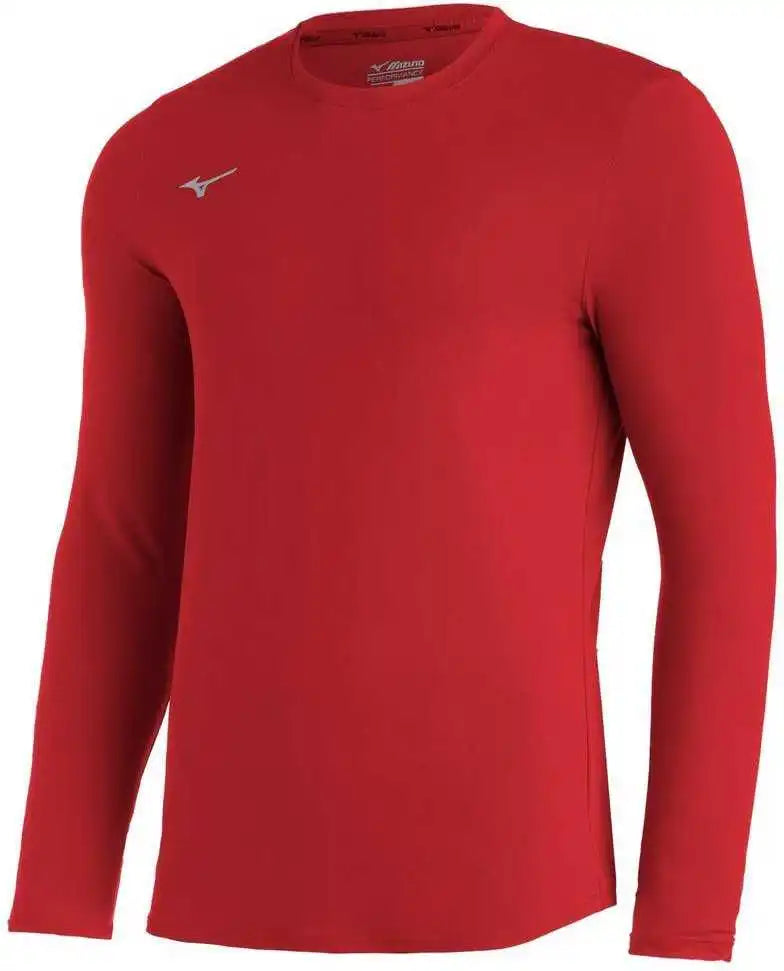 Mizuno Comp Diamond Long Sleeve Crew - Red