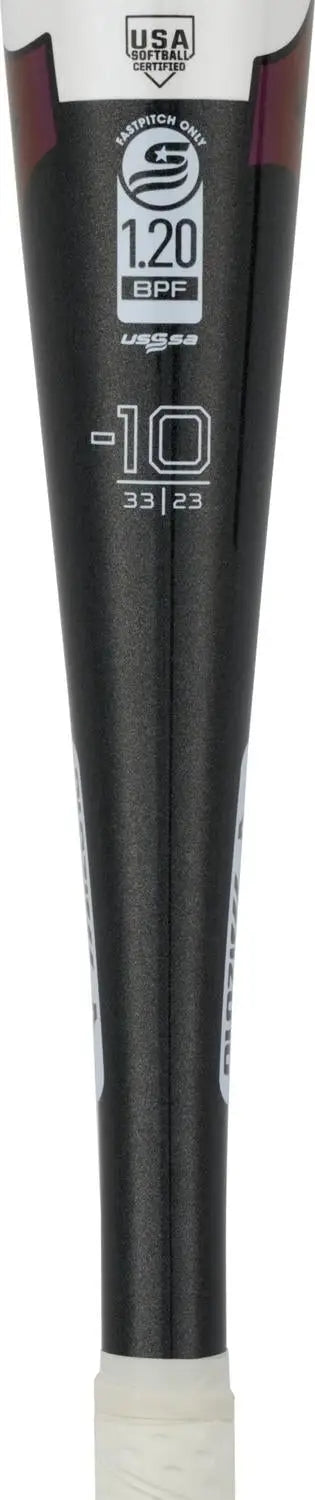 Mizuno Crbn1 Fastpitch Softball Bat (-10) - White-black