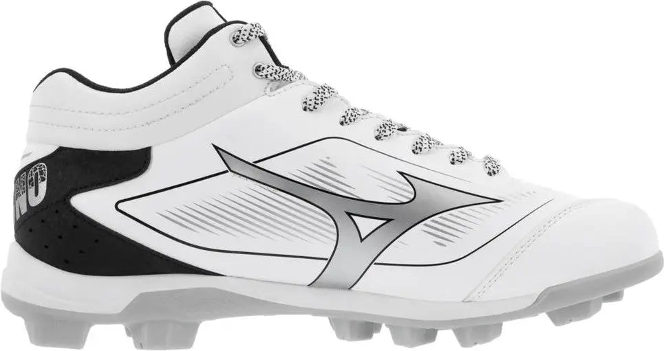 Mizuno Cushionrevo Diamond Mid Tpu Cleat Spike - White-black