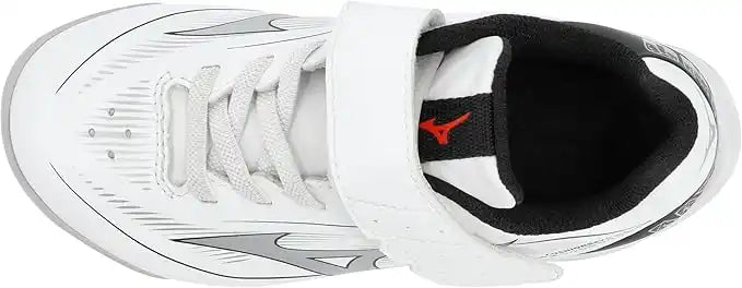 Mizuno Cushionrevo Diamond Youth Molded Cleats- White Black