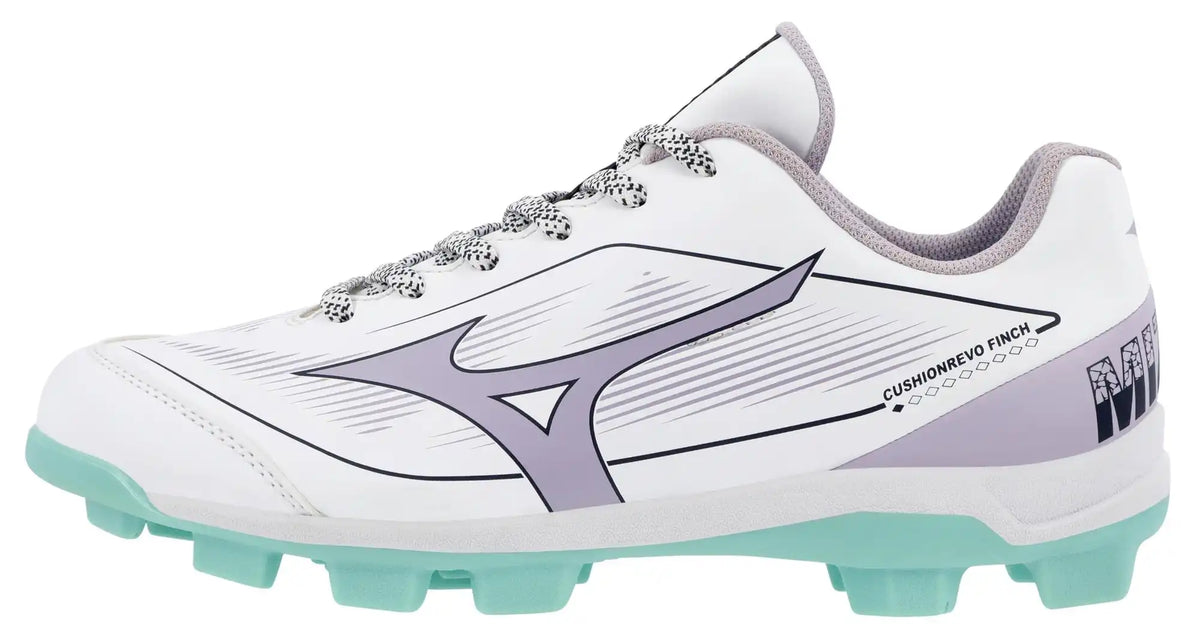 Mizuno Cushionrevo Finch Tpu Molded Cleats - White Lavendar