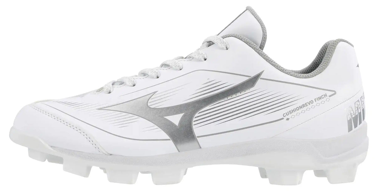Mizuno Cushionrevo Finch Tpu Molded Cleats - White Silver