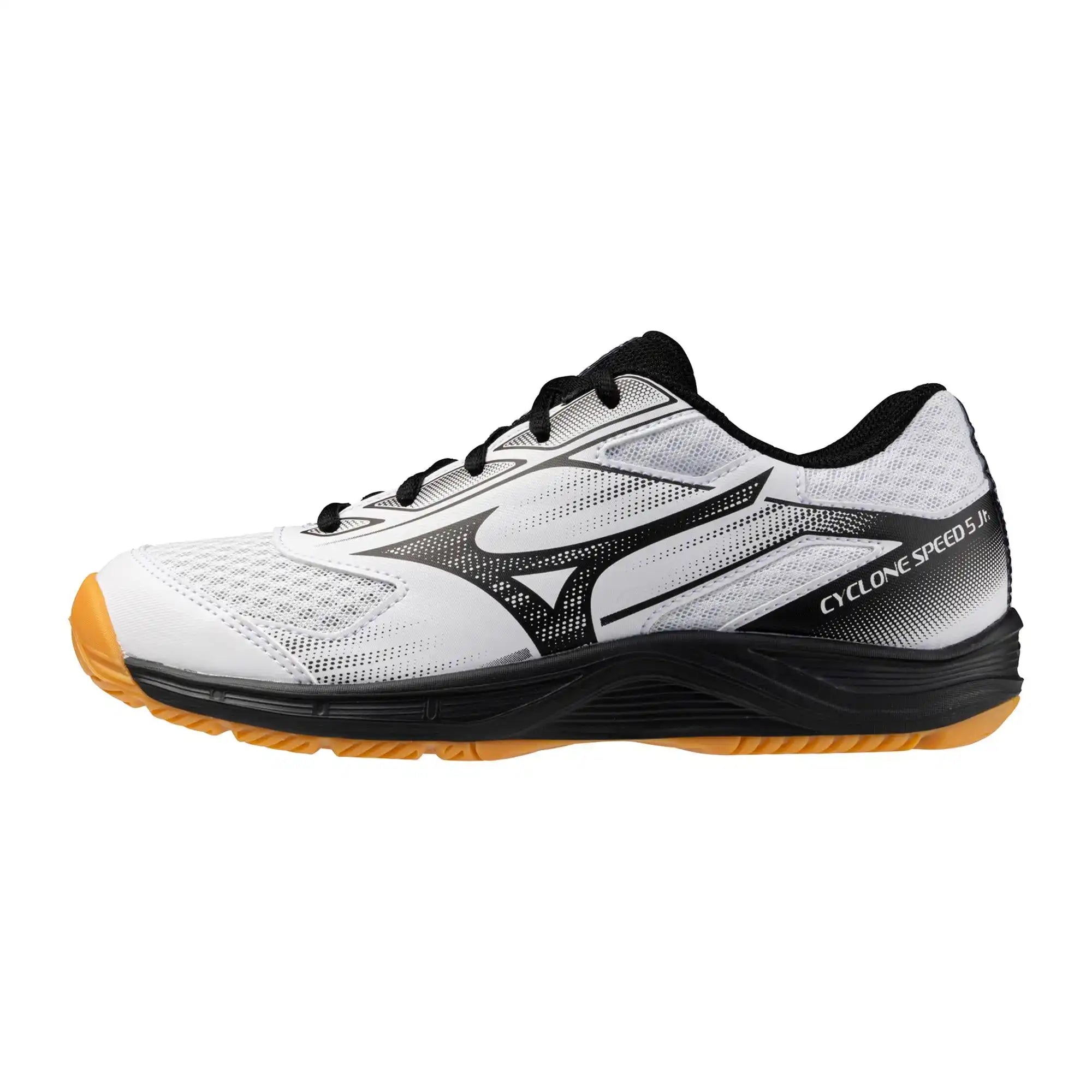 Mizuno Cyclone Speed 5 Junior Volleyball Shoe - White Black