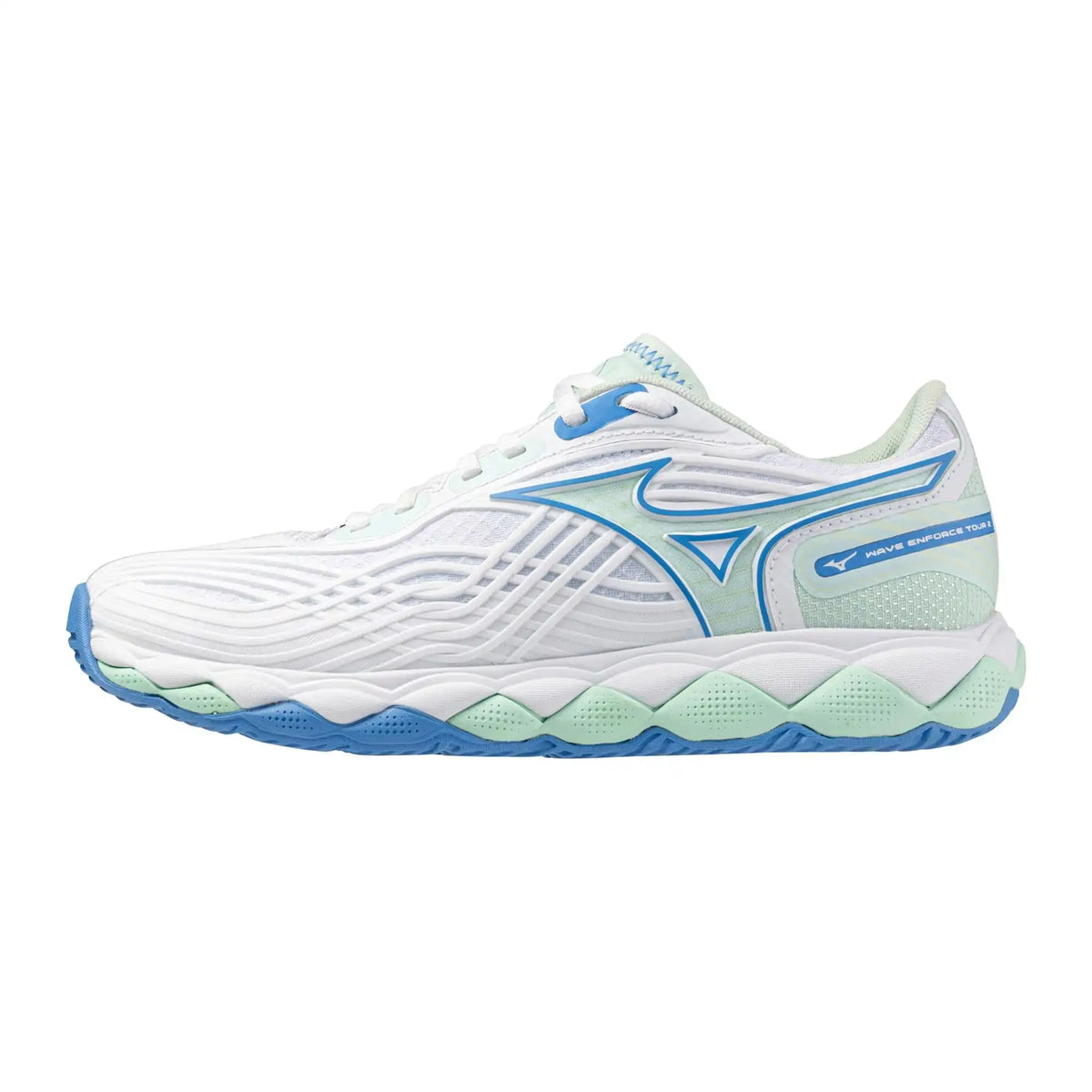 Mizuno Enforce Tour 2 Ac Women’s Tennis Shoes - White Frontier Blue