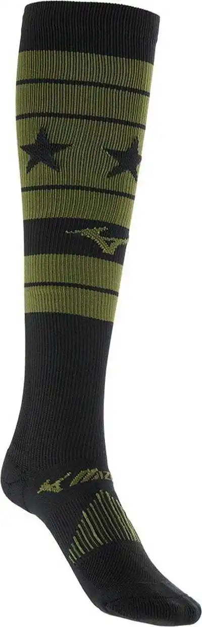 Mizuno Event Day Knee High Socks - Black Dark Green