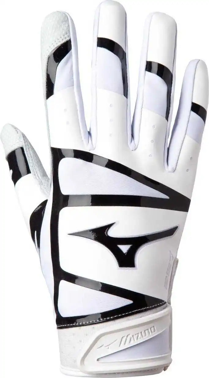 Mizuno F-257 Women’s Softball Batting Glove - White Black