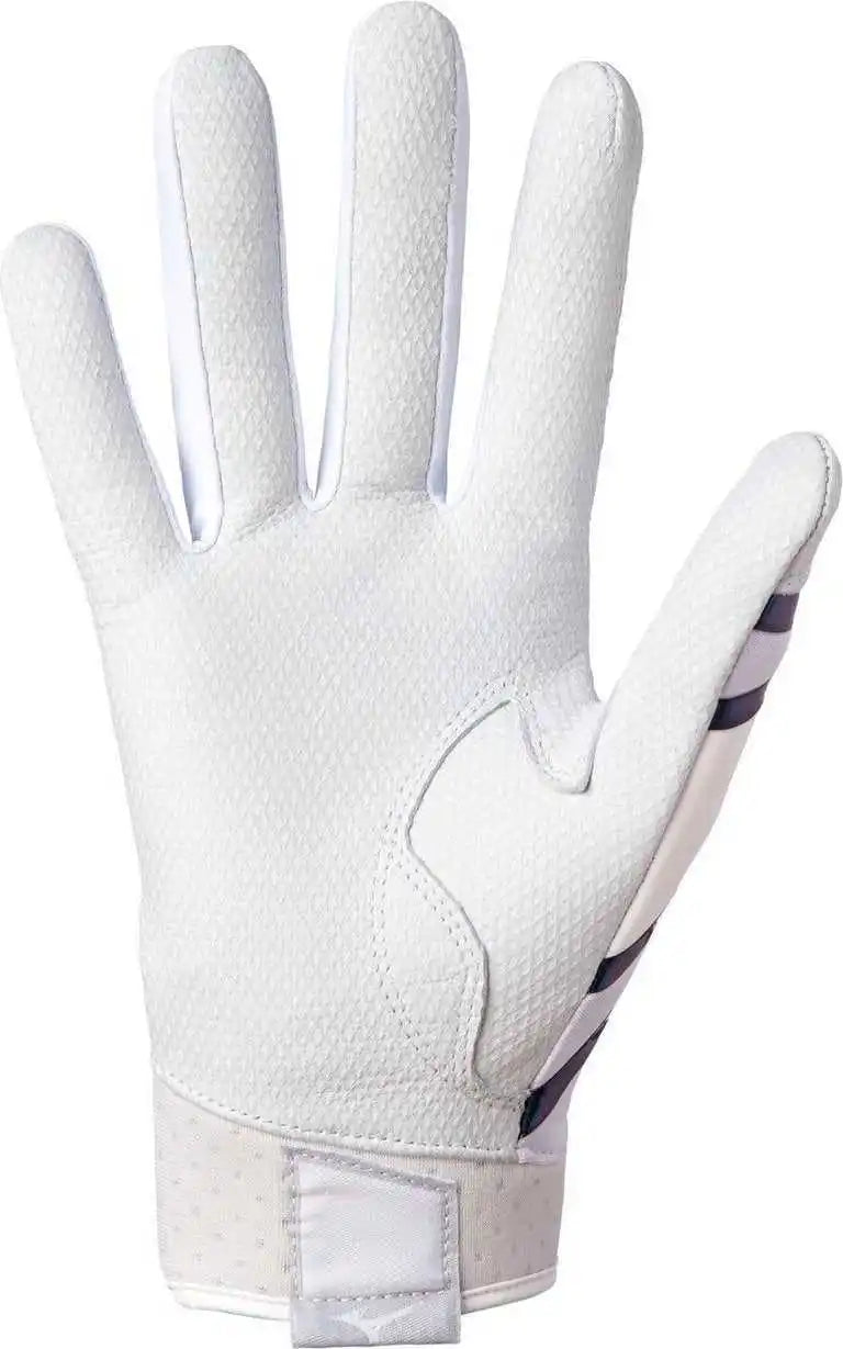 Mizuno F-257 Women’s Softball Batting Glove - White Iridescent