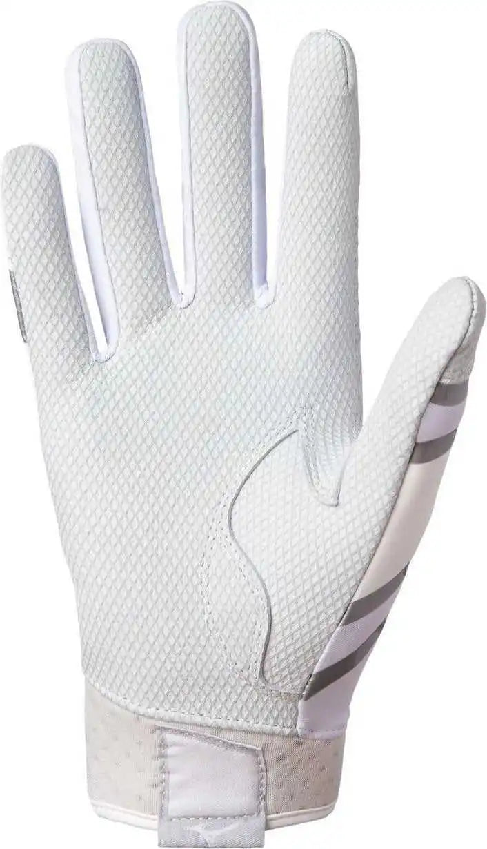 Mizuno F-257 Women’s Softball Batting Glove - White Silver
