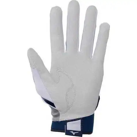 Mizuno F-257 Women’s Softball Batting Gloves - White Navy